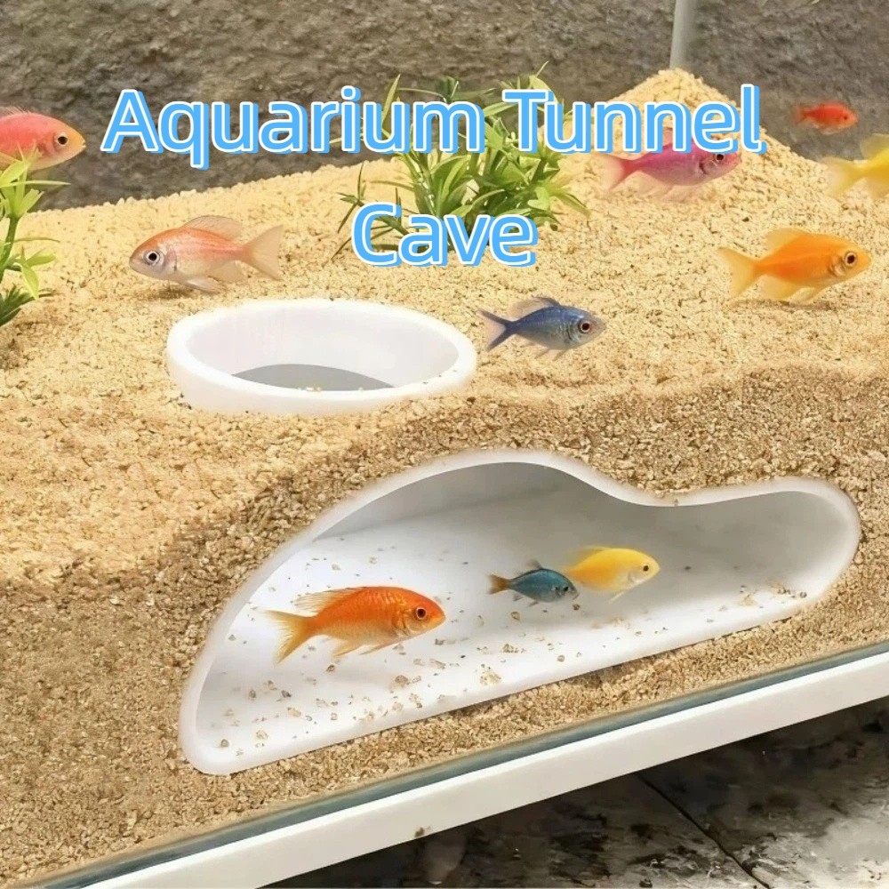 Aquarium Fish Hideout - Túnel/Cueva Creativo para Acuario con Impresión