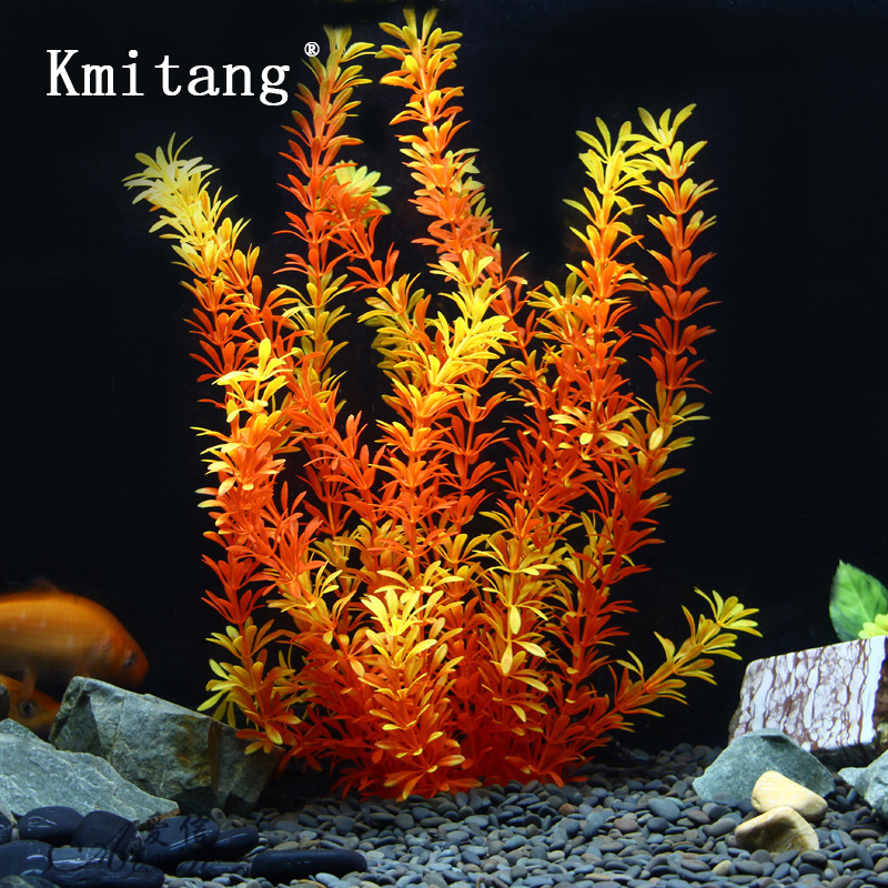 Aquarium Xxl - Plantas Tropicales Artificiales de 100cm, Hierba