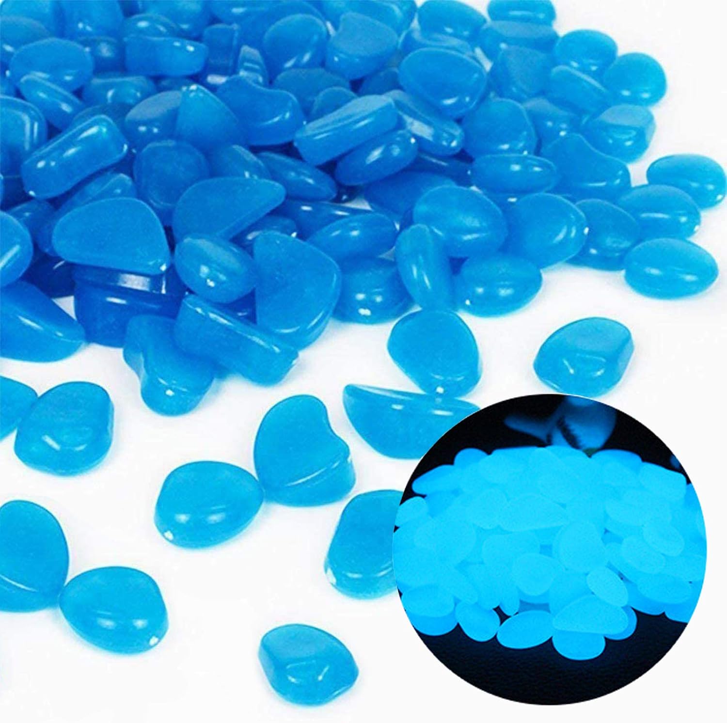 Aquarium Fish Types - Rocas para pecera, guijarros azules brillantes