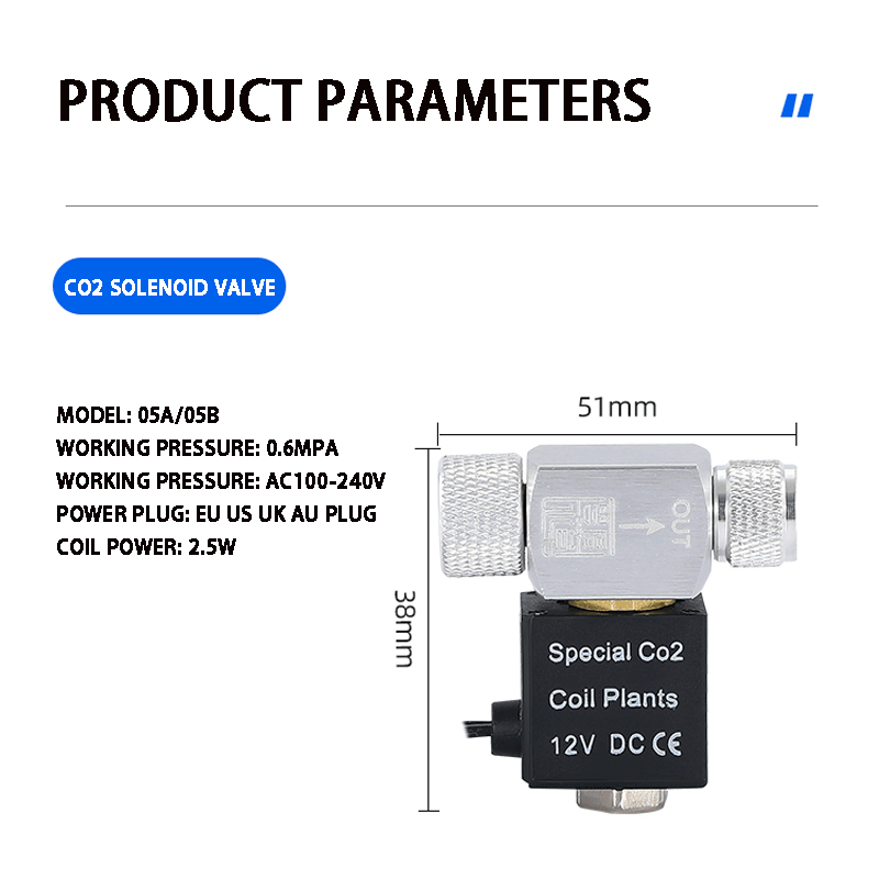 ZRDR acuario Co2 válvula solen - Aquarium Fish Electric reseña y precio