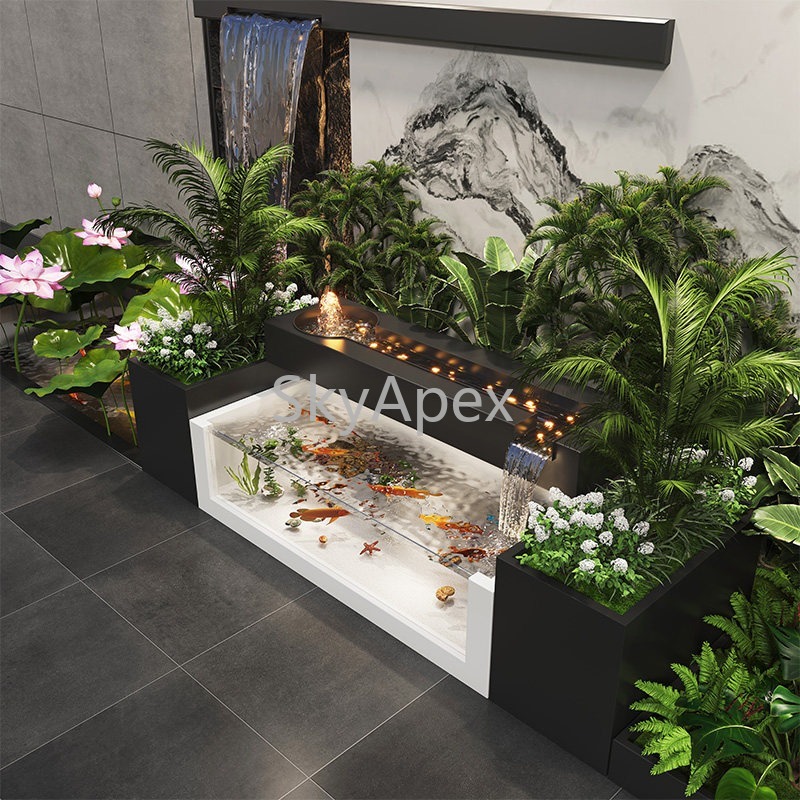 Estanque de peces de patio con - Aquarium Xxl reseña y precio