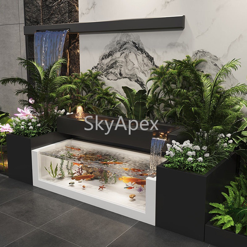 Estanque de peces de patio con - Aquarium Xxl reseña y precio