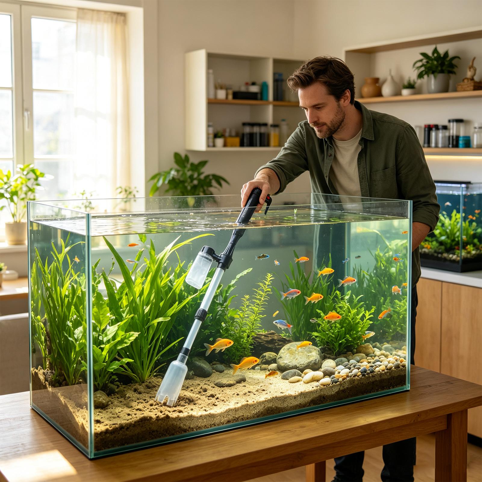 Aspiradora de grava para acuar - Aquarium Fish Electric reseña y precio