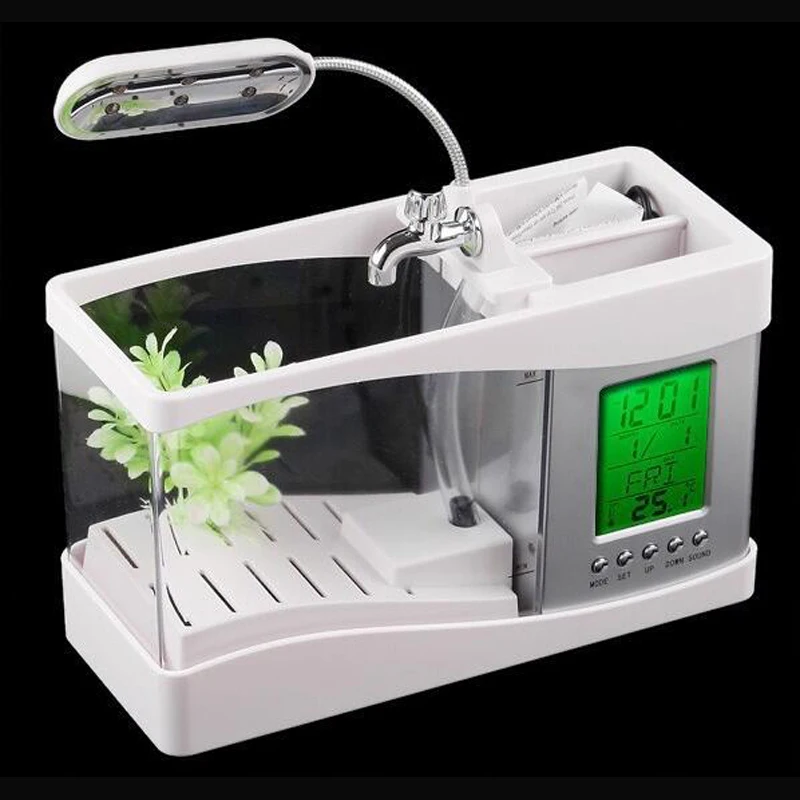 Mini Acuario de Escritorio USB - Aquarium Fish Electric reseña y precio