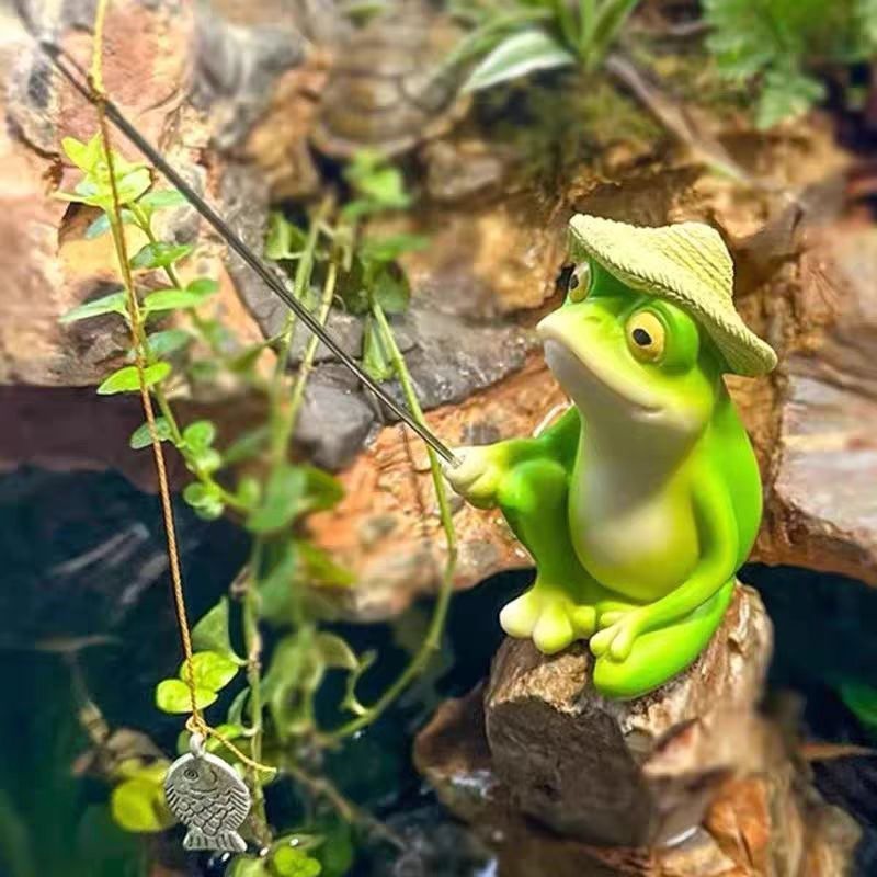 Figura de Rana de Resina de Di - Aquarium Fish Types reseña y precio