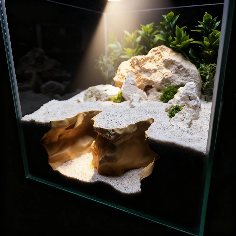 Decoración de acuario impresa  - Aquarium Fish Hideout reseña y precio