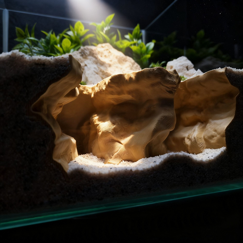 Decoración de acuario impresa  - Aquarium Fish Hideout reseña y precio