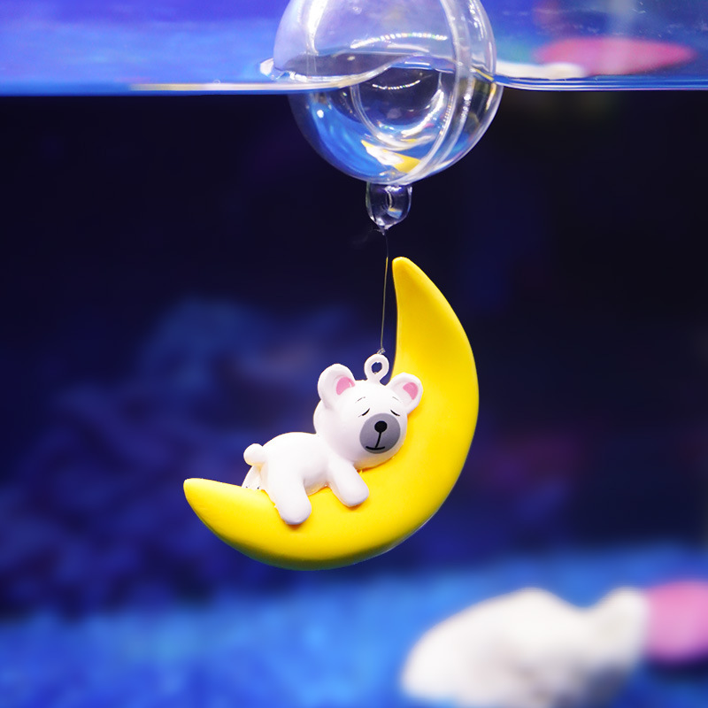 Adorno Flotante de Oso Lunar p - Aquarium Fish Of The World reseña y precio