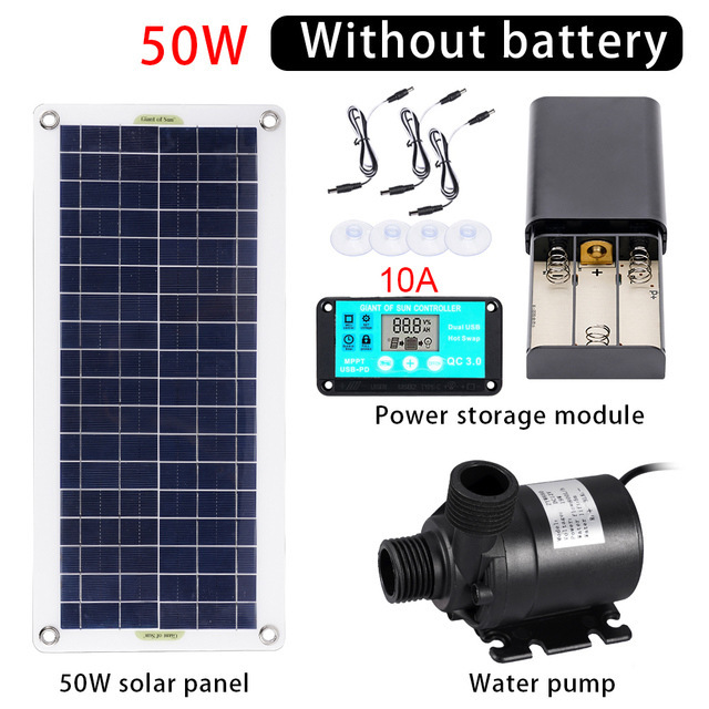 Bomba de Agua Solar de 50W con - Aquarium Fish In Pond reseña y precio